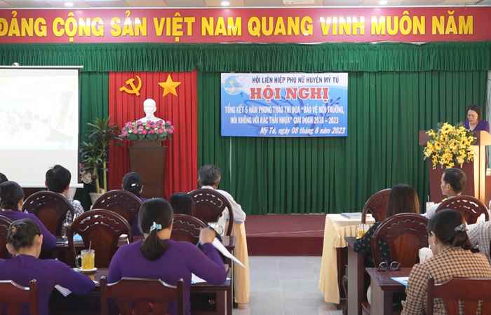Mỹ Tú: Tổng kết 5 năm phong trào thi đua “Bảo vệ môi trường, nói không với rác thải nhựa”
